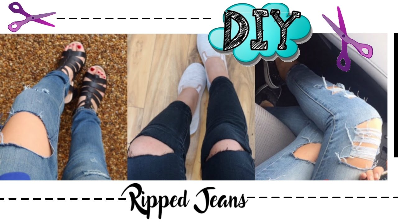 DIY Ripped Jeans COMO ROMPER TUS JEANS YouTube diy-ripped-jeans-como-romper-tus-jeans-youtube