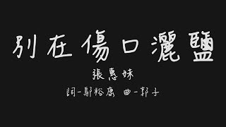 一碰就痛 一想就悲 愛一遍教人老了好幾十歲 (張惠妹 別在傷口灑鹽)【歌詞板/Lyrics board】