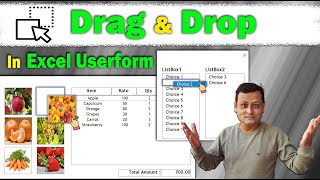 VBA - Userform : How to create drag and drop software in excel user form screenshot 4