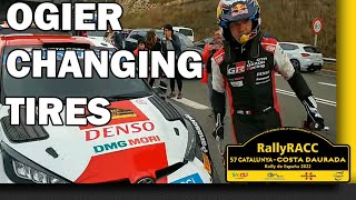 Wrc Rallyracc Catalunya - Rally De España 2022 | Sébastien Ogier Changing Tires