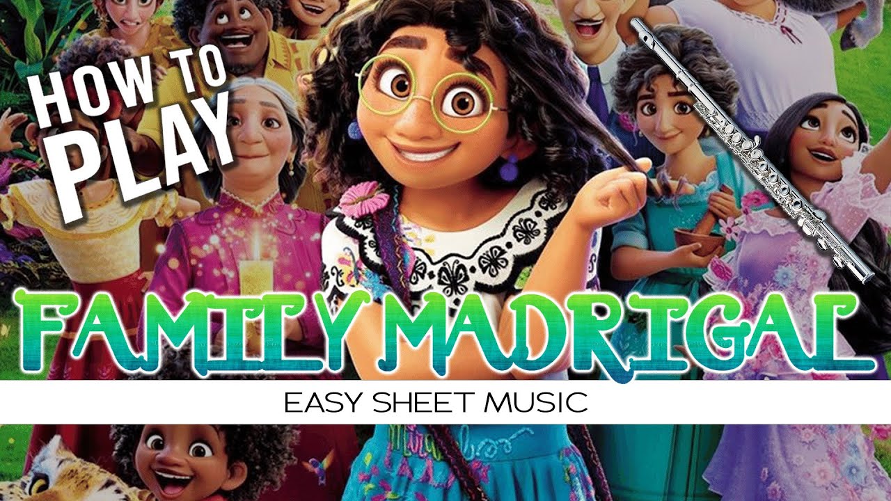 Flute "The Family Madrigal" EASY Sheet Music (Oboe, Mallets) (Encanto) YouTube