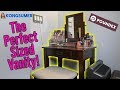 A Great Small Vanity For Tight Spaces! Poundex Bobkona Stephanie Vanity With Stool