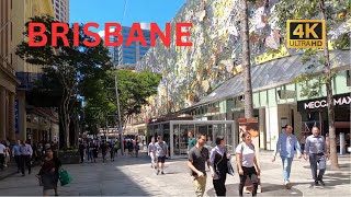 Brisbane, Australia: Walking Queen and Adelaide Streets (4K)