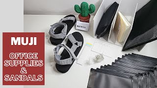 MUJI OFFICE SUPPLIES & SANDALS UNBOXING | HAUL