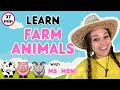 Learn farm animals with ms moni  old macdonald had a farm 5 little ducks  toddler learning