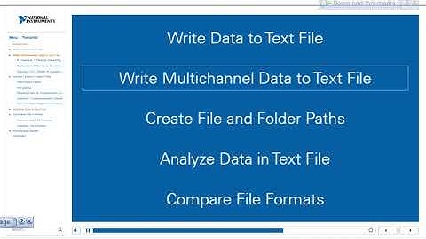 LabVIEW NXG Core 1: 11 WRITING AND READING DATA TO FILE