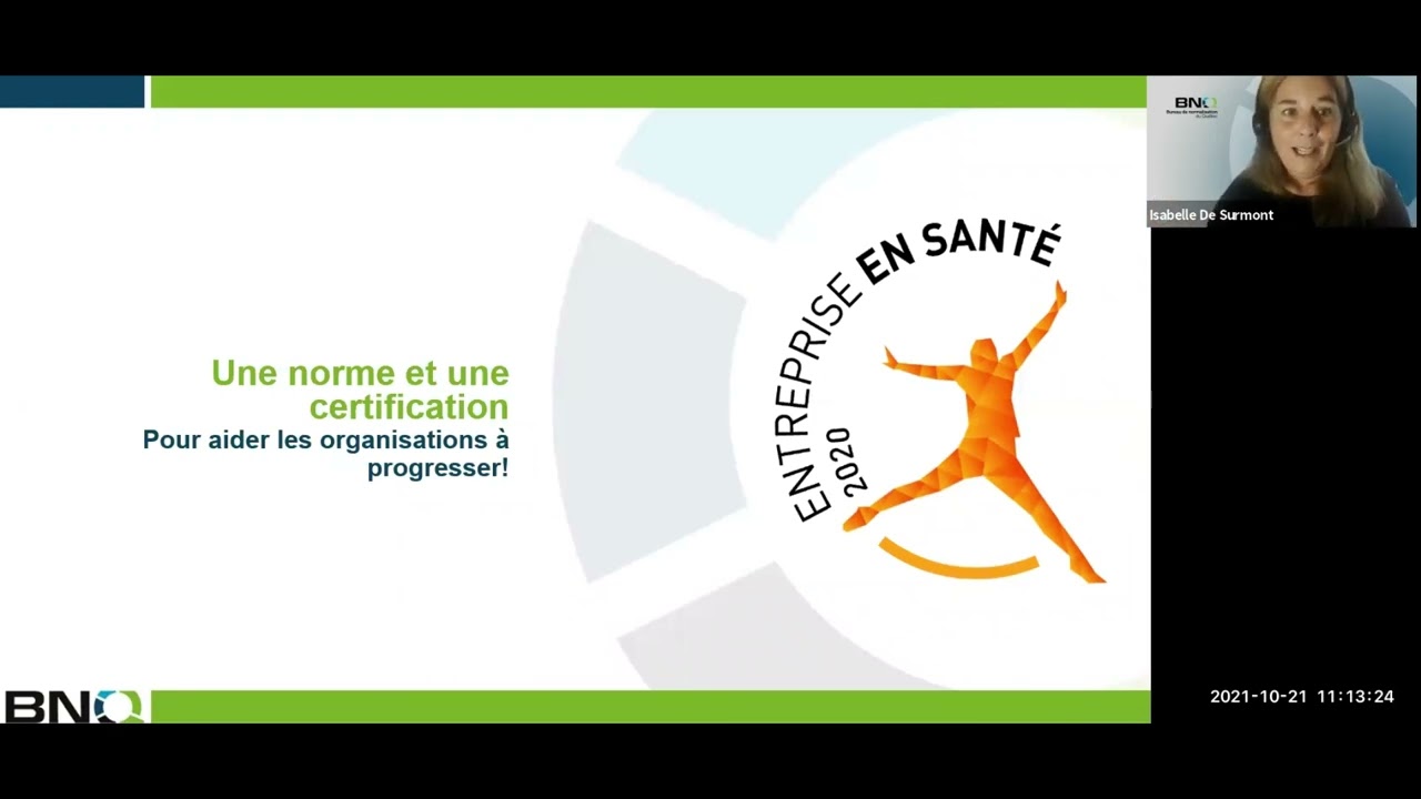 Webinaire - Normes et certifications pour favoriser la santé et le mieux-être au travail