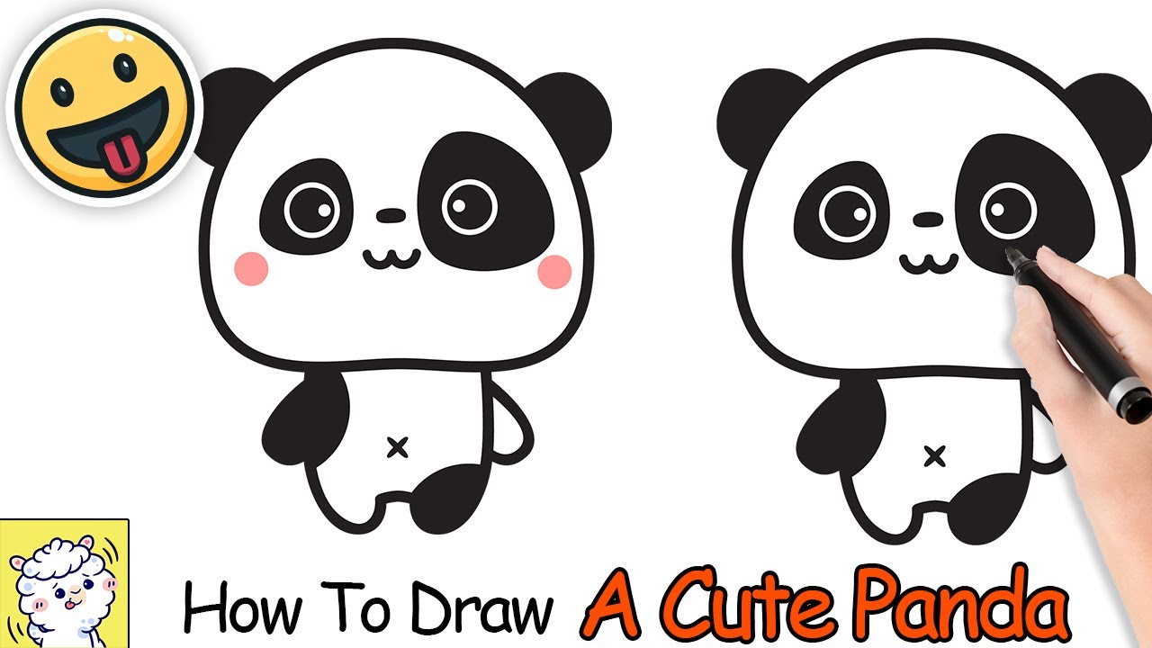 How To Draw A Panda - So Cute & Easy! - YouTube