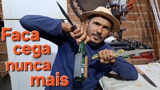 O segredo para afiar faca ficar igual navalha!!