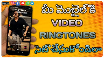 Set Video Ringtone in Android phone || how to set video ringtone for incoming calls in Telugu
