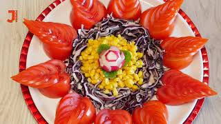 Fresh Tomato Salad | Make Salads Like a Pro | Art with Vegetables