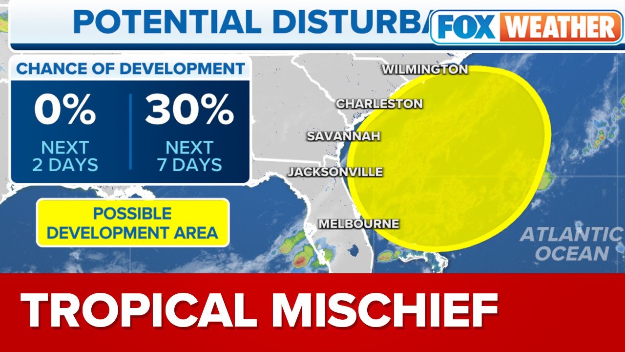 Potential For Tropical Development Off Southeast Coast - YouTube