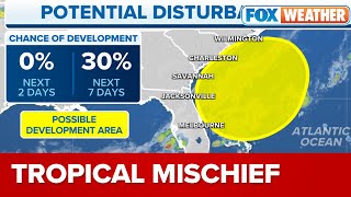 Potential For Tropical Development Off Southeast Coast