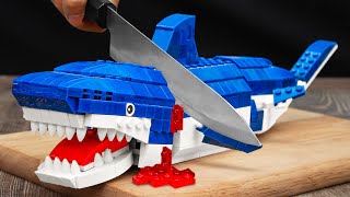 LEGO SHARK STOP MOTION: How To Catch And Cook Shark In Real Life | Lego Cooking Food Animation