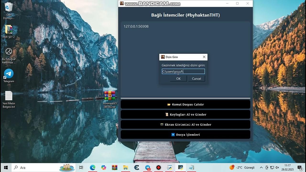 (Bölüm 5)PYTHON RAT YAPIMI -- (eklenenler -dosya işelmleri,dizin ...