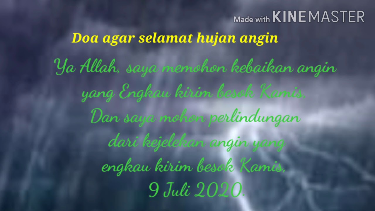Do'a agar selamat hujan angin kencang hari Kamis 9 Juli 2020 - YouTube