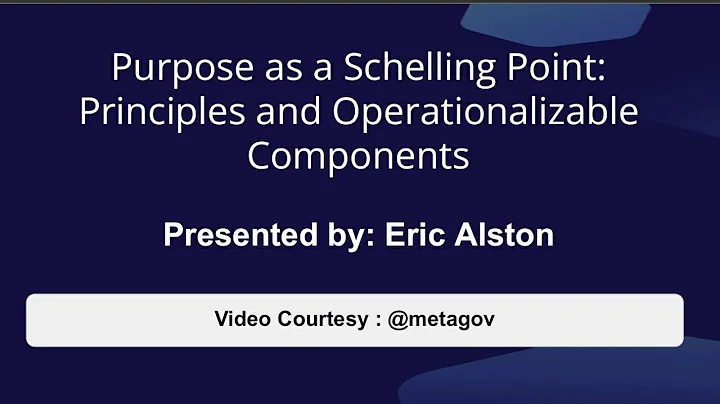 Purpose as a Schelling Point: Principles and Operationalizabl...  Components by Eric Alston