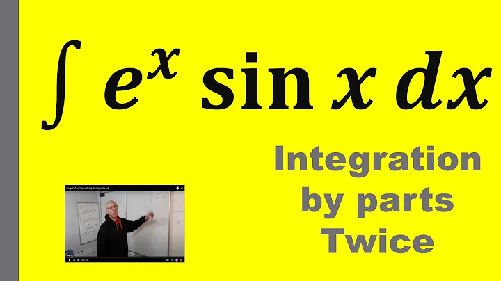 integration by parts twice . e^x sin x dx