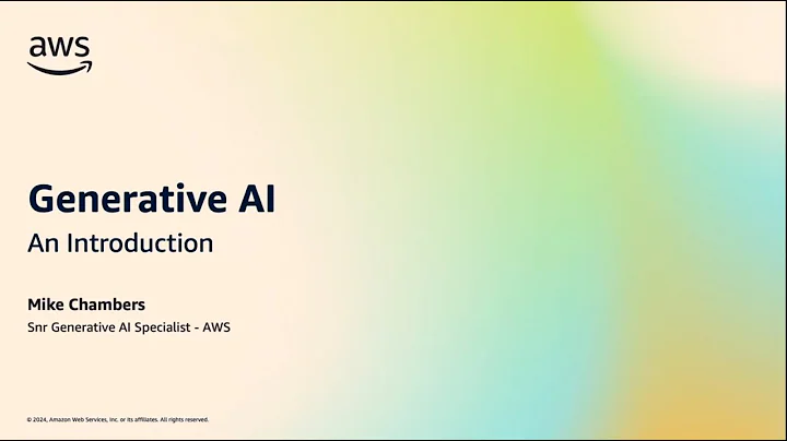 Introduction to Generative AI | AWS Events thumbnail