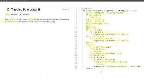 [January 19, 2025, LeetCode daily] 407. Trapping Rain Water II - Python, solution explained