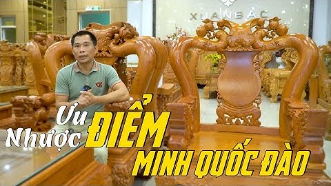 So Sánh Hai Bộ Bàn ghế Minh Quốc Đào Mặt liền và Mặt khuôn tranh Gỗ Hương Đá tay 14 | Đồ Gỗ XUANBAC