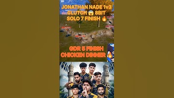 JONATHAN NADE 1v3 CLUTCH 8BIT 😱 SOLO 7 FINISH 🔥 #bgmi #pubgmobile #viarlshort #shorts