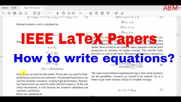How to write equations into IEEE papers in LaTeX  #writing #writingtips #writingtechniques