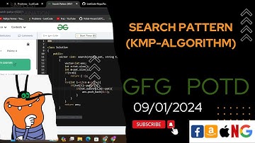 Search Pattern (KMP-Algorithm) | gfg potd today | POTD | GFG Problem of the Day | C++ |
