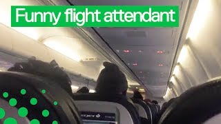 Funny Flight Attendant Entertains Passengers by Switching Accents