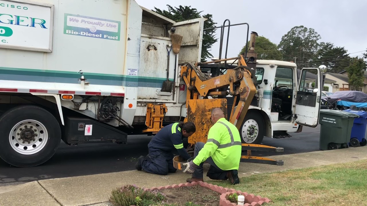 Garbage Truck Arm Breaks Down in Front of Our House