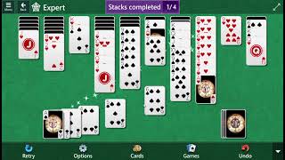 MS Solitaire Collection Spider Expert Daily Challenge August 10, 2022