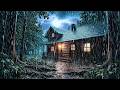 Rainy Thunderstrom  Night in a Cozy Cabin 🌧️ Study &amp; Focus • Deep Sleep Rain Sounds And Piano #46