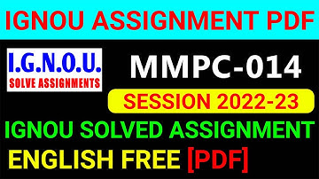 MMPC-014 Solved Assignment 2022-23 in English, MMPC 14 Solved Assignment 2023, MMPC 14 Assignment