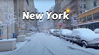 Manhattan Snow Storm - Snowing In New York City - NYC Snowfall Walking Tour