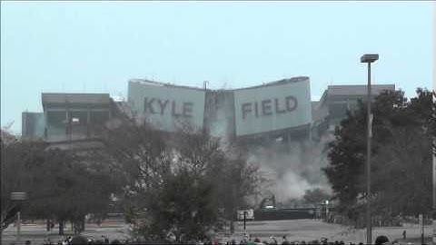 Kyle Field West Side Implosion on 12/21/14