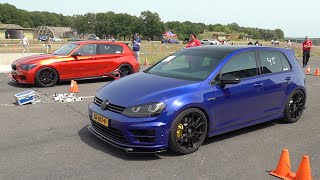 Sportcars Drag Racing! Golf 7 R, 750Hp M140I, 500Hp M135I, 599 Gtb, Rs6 Milltek, 820Hp M8 G-Power