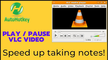 Easily pause VLC player.  This simple script really helps take notes