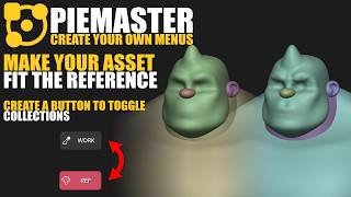 Toggle Collections button with PieMaster for Blender