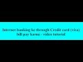 Internet banking ke through Credit card (visa) bill pay karna - video tutorial