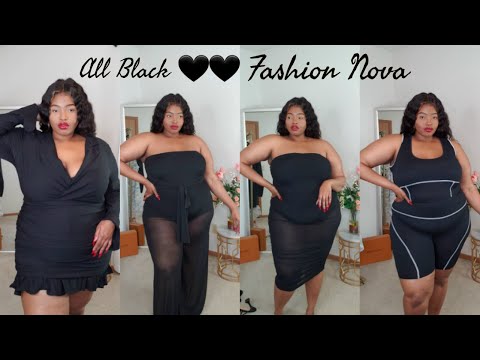 fashion nova plus size black dress