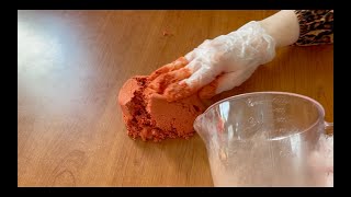 طريقه عمل الرمل السحري فالبيت بمكونين بس/How to make magic sand