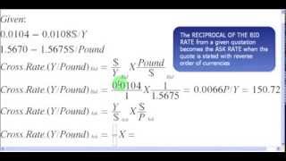 Calculating the Cross Rate with Bid   Ask FOREX Quotes