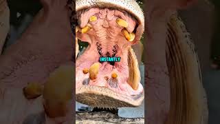 Hippo vs Tiny Grape 🍇 | Unexpected Reaction Will Surprise You 😲 | Animal Feeding Moment