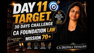 Ca Fnd Law Revision Day-11 | Soga Unit-03 And 04 |mission Ca Fnd Sept'26 |ca Deepika Thyagavel