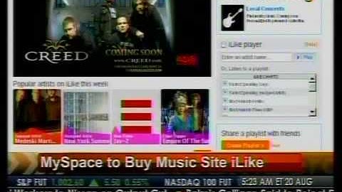 MySpace To Buy Music Site iLike - Bloomberg