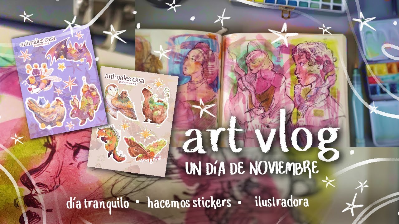⭐ vlog relajante +  dibuja conmigo  ♡  un día en la vida de una ilustradora  ♡  vamos al correo ♡