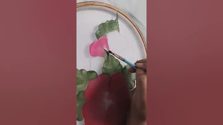 Hand-painted organza dupatta #yshorts #shorts #designernushratnaz #handpainted #fabricpainting