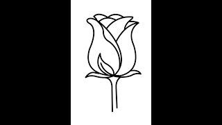 How to draw a Rose. Как нарисовать розу.