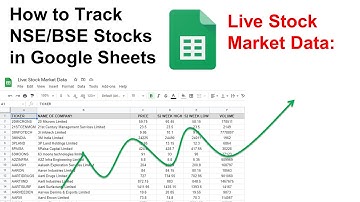 How to Track Stocks on Google Sheets || NSE or BSE Stocks on Google Sheets