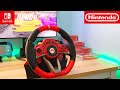 Nintendo switch mario kart racing wheel pro deluxe by hori  unboxing and gameplay